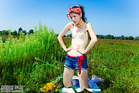 Tiny tit real erotic nude girls in field