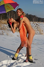 Snow russian girl female angels