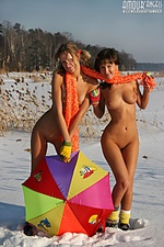 Snow russian girl female angels