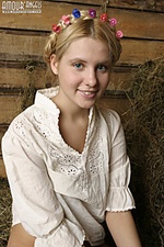 Good-looking peasant world teen