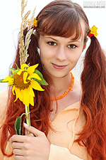 Nude russian women pigtailed redhead