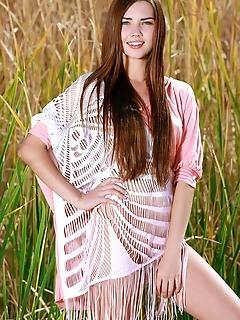 Georgia top model georgia flaunts her sexy, slender body and smooth pussy under the sun.