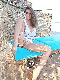 Sybil a alluring sybil a strips outdoors baring her delectable body.