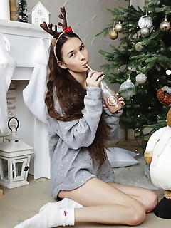 Cute babe in white socks