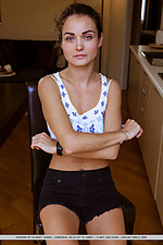 Young female thumbs attractive teen female