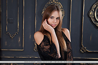 Gracie gracie strips her sexy, night dress as she displays her trimmed pussy.