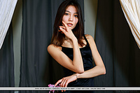 Anna aki anna aki strips her black dress baring her petite body. Anna aki anna aki strips her black dress baring her petite body.