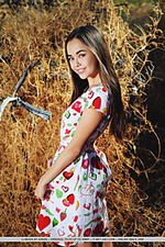 Li moon li moon takes off her floral dress and showcase her shaved snatch and magnificent breasts