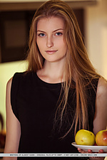 Bretona bretona strips on the chair baring her gorgeous tits and sweet   pussy.