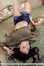 Anatali anatali bares her creamy body with gorgeous titties and wet pussy on the floor.