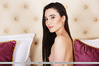 Sofia sun newcomer sofia sun bares her petite body as she strips on the bed.